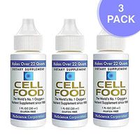 Cellfood Liquid Concentrate, 1 oz. (3 Pack) - Original Oxygenating Immune Support Formula - Seaweed Sourced Minerals, Enzymes, Amino Acids, Electrolytes - Gluten Free, Non-GMO, Certified Kosher