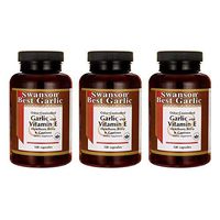 Swanson Garlic with Vitamin E Hawthorn Berry & Cayenne 120 Capsules (3 Pack)
