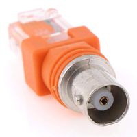 MAYATOWN RF to RJ45 Converter Adapter BNC Connector RF Female to RJ45 Male Coaxial Coax Barrel Coupler Adapter