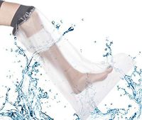 Adult Leg Cast Protector for Shower, Waterproof TPU Shower Bandage and Cast Protector Lower Leg Watertight Protection to Broken Leg Knee Foot Ankle Wound and Burns 100% Reusable (25.5X 12)