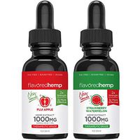 (2-Pack) Hemp Oil Extract for Pain, Anxiety & Stress Relief - Fuji Apple & Watermelon 1000MG of Organic Hemp Extract - Grown & Made in USA - 100% Natural Hemp Drops -Helps with Sleep, Skin & Hair