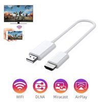 Wireless Display Adapter, 2.4G/5G WiFi Wireless 4K HDMI Adapter, Support Dual Screen Display, DLNA Mirror Function, for iOS/Android/Windows/Laptop/Projector/TV/Video Display Dongle