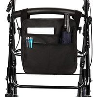 SupreGear Rollator Bag, Lightweight Durable Nylon Universal Fit Organizer Carry Bag Travel Tote Walker Accessories Bag for Any Walker Style Rollator Wheelchair Transport Chair