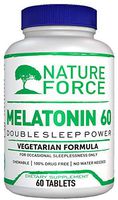 Nature Force Melatonin 60 Nights Double Sleep Power Easy Chewable Tablets 60 Count