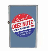 Deez Nuts for President Funny Flip Top Oil Cigarette Lighter
