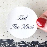 Sweet Thymes 40 Tied The Knot Stickers | Nautical Destination Wedding Welcome Favor Bag Circle Label Round Gift Bag Seal Cards Envelope Package Goodie Candy Treat Bag