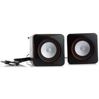 Fucung 1Pair Mini Portable USB Audio Player Wired Music Speaker for iPhone iPad Phone MP3 Laptop Desktop PC Computer