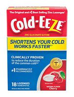 Cold-EEZE Cherry Flavored Cold Remedy Lozenges - Case of: 6; Each Pack Qty: 18; Total Items Qty: 108