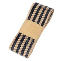 2 Metre of Natural Hessian Ribbon Gift Wrap Ribbon MoGist Christmas Craft Burlap Rolls Xmas Ribbon for DIY Cake Bouquet Wraps Wedding Party Christmas Decorations,Various Colors (Black)