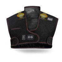 Electric Massage Heating Pad,16"-21"Adjustable Heating Pad with 3 Heated Levels & 3 Vibrations Massage for Neck and Shoulder Back Pain Relief, Extra Large Heating pad for Full Body Massage Heating