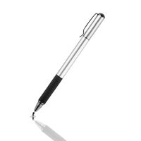 Stylus Pen for Touch Screen Pencil with Disc & Fiber Tip 100% Compatible for All capacitive Touch Screen Devices Including Stylus for ipad, iPhone (Silver)
