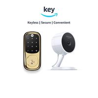 Yale Assure YRD226 Touchscreen Deadbolt + Amazon Cloud Cam | Key Smart Lock Kit (Polished Brass)