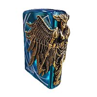 Zippo Amazon Blue Gold Lighter/Genuine Authentic/Original Packing (6 Flints Set Free Gift)