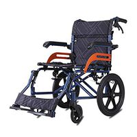 XF Transport Wheelchair, Folding Portable Aluminum Alloy Manual Adult Disabled Elderly Home Medical, Width 46 cm Armchairs (Size : 98x58x86cm)