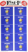 Wisconsin - State Stickers (50 Pack)