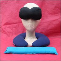 Computer User Kit Includes: Royal Blue Computer Wrist Pillow, Microwaveable Neck Pillow, and Contoured Silk Eye Pillow