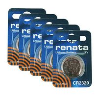 5pk Renata Coin Cell Battery CR2320 3V Lithium Replaces DL2320, BR2320