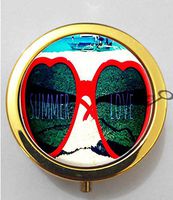 BlackKey Summer Season 3-Compartment Decorative Pocket Gift Box Case Organizer for Pill, Color 2 -823