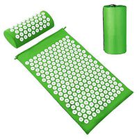 ZZYYZZ Acupressure Set Acupressure Mat,with Pillow and Carrying Bag for Pain Relief and Muscle Relaxation,68x42cm,Green