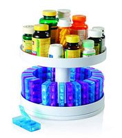 Revolving Medicine Center - Monthly Pill Organizer - 31 Day Pill Compartments