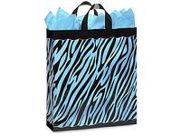 Frosted Zebra Stripe Bags - Queen Zebra Frosted Plastic Bags Bulk 3 mil HD Plastic 16x6x18" (100 Bags Per Pack) - Wraps-ZEBFBQ