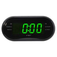 Fincos 1/2" LED Display Alarm Clock Timer AM/FM Radio 24-Hour System Multi-Function - (Color: Green)