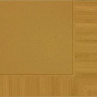 Gold 3-Ply Dinner Napkins | Pack of 20 | Party Supply