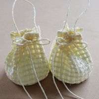 Mini Sacks Woven Straw Favor Gift Bags Pouches, 12-Pack (Ivory)