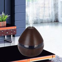 QIUUE Air Aroma Essential Oil Diffuser LED Ultrasonic Aroma Aromatherapy Humidifier Wood Grain Essential Oil Aromatherapy Machine (Brown)