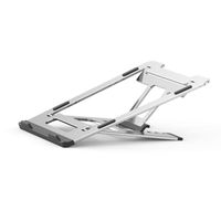 Portable Laptop Stand Alluminium Notebook Holder Stand Compatible for 15.6-17 inch Laptops (Silver)