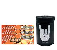 Herb Airtight Container Fresh Kettle with Juicy Jay's Peaches & Cream 1.25 Flavored Hemp Rolling Papers 3 Count DC Crafts Nation- Metal