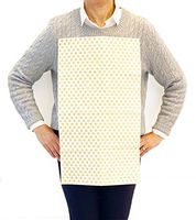 NEATsheets Disposable Adhesive Clothing Protector Bib for Adults & Kids, 20-Count, Khaki Design | 13" X 22" | Stylish, Absorbent & Spill/Stain/Liquid Resistant