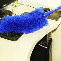 Eco-friendly Microfiber Dust Duster House Lamp Shades Window Desk Cleaning Bendable Washable,blue