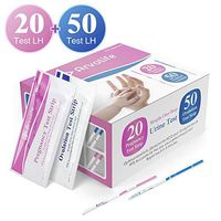 Ovulation Test Strips and Pregnancy Test Strips Kit Arvolife Reliable 50 LH Tests and 20 hCG Tests Combo Ovulation Pregnancy Predictor Kit