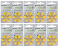 60 X Size P10 Powerone Hearing Aid Batteries