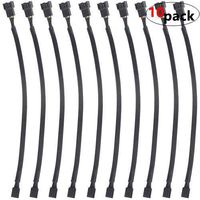 WMYCONGCONG 10 PCS 10" 4 Pin PWM Fan Extension Power Cable Connector Case Male to Female for Computer