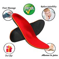 Orthopedic Insoles, Unisex Daily Shock Absorption Gel Sports Inserts for Flat Feet, Plantar Fasciitis, Feet Heel Pain Relief,43