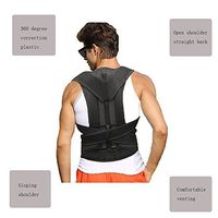 Premium Comfortable Adjustable Posture Corrector. Upper Back Clavicle Support Brace Improves Kyphosis and Lower Back Pain for Men and Women through Natural Posture Relief (L)