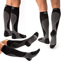 3 Pairs of Compression Socks for Women & Men Knee High Compression Socks - Relieve Calf & Leg Pain - Graduated to Boost Circulation & Reduce Edema Swelling - (Black and Gray, XL)