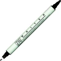 Kuretake ZIG Memory System Twin Marker, Writer, No.10, Pure Black (MS-6600-010)