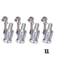 Jessie storee Turbo Sounder Maker 4Pack Exhaust Pipe Oversized Roar Simulator Car Sound Auto Loud Whistle Modified Turbine Aluminum Tailpipe Valve Sound Wave Fried Street (XL:2.2"-3.35", Silver)