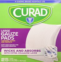 Curad Pro-Gauze Sterile Pads, 4" x, 4", 25 Count (Packaging May Vary)