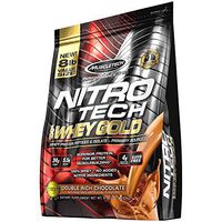 MuscleTech NitroTech 100% Whey Gold, Whey Isolate & Peptides, Double Rich Chocolate, 8 Pound