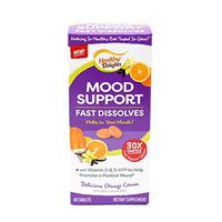 Healthy Delights, Mood Support & Enhancement, Orange Cream Flavor Fast Dissolves, Naturally Flavored, Packed with Vitamin D, 5-HTP, 60 Count