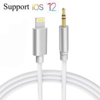 for iPhone AUX Cable Headphone Adapter 3.5mm Stereo Jack Speakers Cable Tablets MP3 Players Car Aux Cord Female Compatible for iPhone 11/XS Max/XR/8/8 Plus7/7 Plus Support All iOS (3.3ft) (Silver)