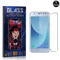 Screen Protector Compatible with Galaxy J3 Prime, UNEXTATI Premium HD Anti Scratch Anti Fingerprint Tempered Glass Screen Protector Film for Samsung Galaxy J3 Prime, 1 Pack