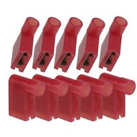 Lala Smill 20pcs 22-18 Gauge Nylon Flag Spade,Female Insulated Quick Disconnects Electrical Flag Connector Terminal Red