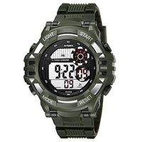 Fxbar, Cool Design Men Sport Watch LED Screen Back Light Automatic Watch Military Army Stopwatch (Army Green)