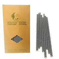 Black And White Wave Chevron Drinking Paper Straws Party Decorations New Design 100 Pack
