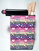 Cigarette Case Peace Signs Love Design Built on Lighter Holder box Kings 100's ryo